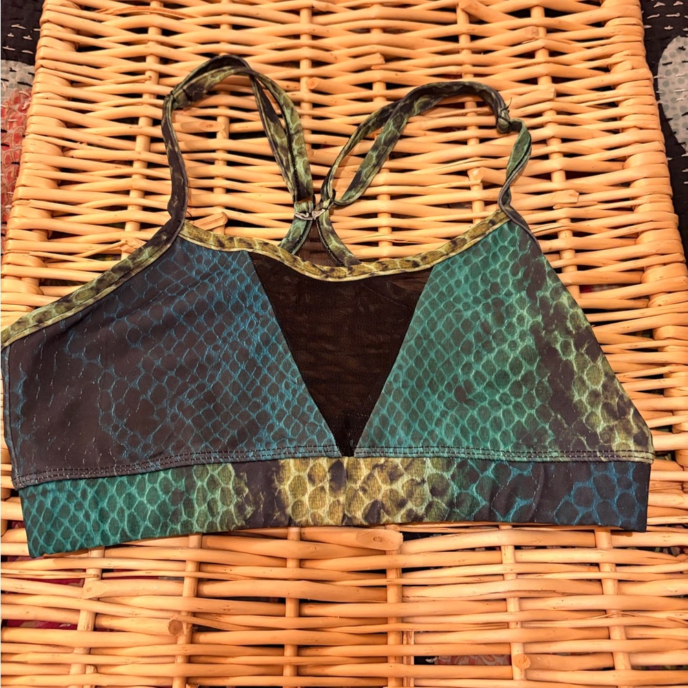 Multicolor Snake Print Swim top